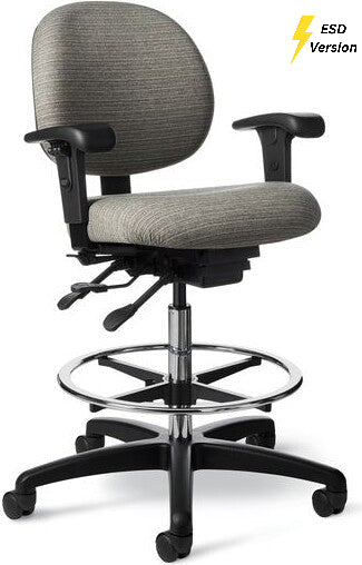OM Seating - EF45-2 - Office Master Electrostatic Discharge ESD Healthcare Lab Stool (Fabric)