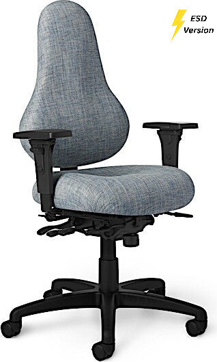 OM Seating - EFDB74-2 - Office Master Electrostatic Discharge ESD Multi Function Ergonomic Chair (Fabric)