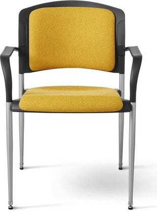 OfficeMaster Chairs - SG3B - Office Master Cushioned Back Basic Stacking Chair with Arms