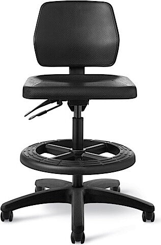OfficeMaster Chairs - WS25 - Office Master Workstool Basic Bench Height with Backrest and Footring