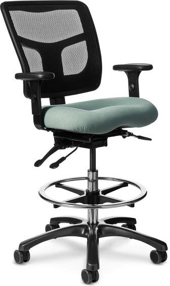 OM Seating - YS75-2 - Office Master Yes Deluxe High Stool with Footring