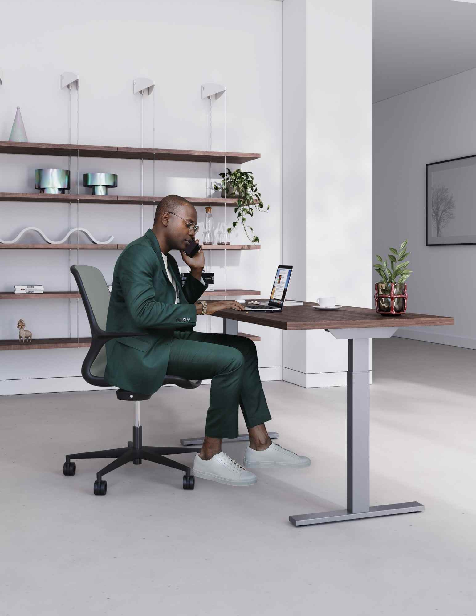Special T - HIKE-2448-BV-18 - Special T HIKE Electric Rectangular Height Adjustable Table
