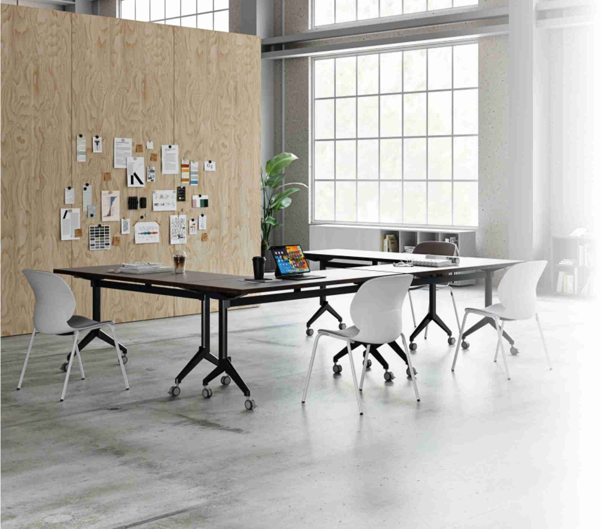 Special T - oneDCAL-2448-14 - Special T Caliber Rectangular Flip & Nest Training Room Table