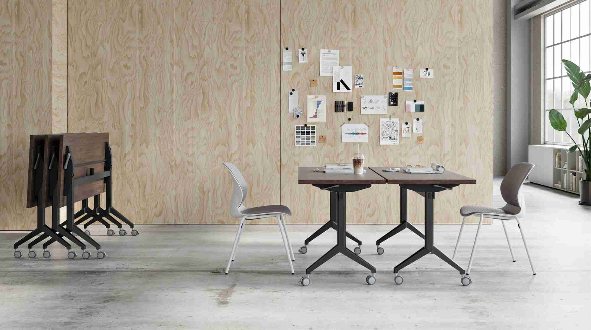 Special T - oneDCAL-2448-15 - Special T Caliber Rectangular Flip & Nest Training Room Table