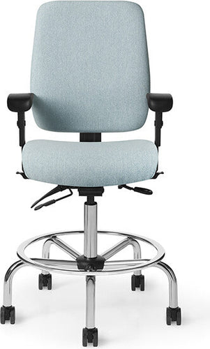 OfficeMaster Chairs - AF413 - Office Master Affirm Cushioned Back Ergonomic Stool