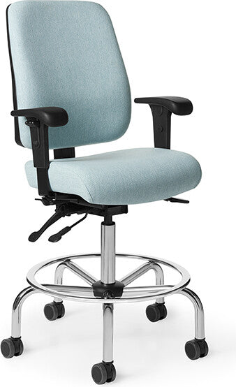 OM Seating - AF413-2 - Office Master Affirm Cushioned Back Ergonomic Stool