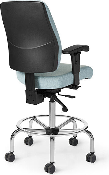 OM Seating - AF413-3 - Office Master Affirm Cushioned Back Ergonomic Stool