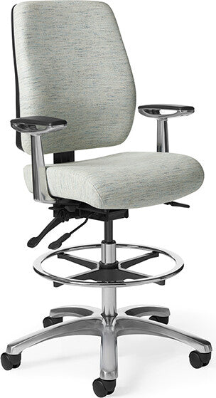 OM Seating - AF415-2 - Office Master Affirm Cushioned Back Ergonomic Stool
