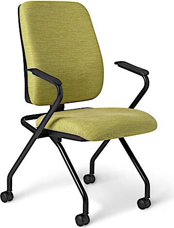 OM Seating - AF470N-2 - Office Master Affirm Fixed Arms Cushioned Back Ergonomic Side Chair
