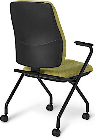 OM Seating - AF470N-3 - Office Master Affirm Fixed Arms Cushioned Back Ergonomic Side Chair