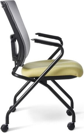 OM Seating - AF570N-2 - Office Master Affirm Mid Back Ergonomic Office Guest Chair with Fixed Arms