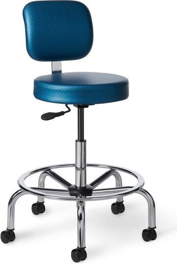 OM Seating - CL35-2 - Office Master Classic Professional Lab and Healthcare Stool with Back Rest