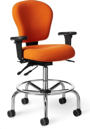 OM Seating - PAC53-LS-2 - Office Master Classic Small Build Multi Functional Ergonomic Lab Stool