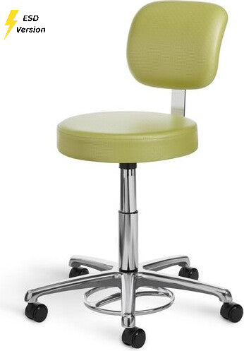 OM Seating - EF15-3 - Office Master Electrostatic Discharge ESD Healthcare Exam Stool (Fabric)