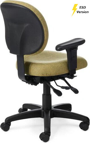 OM Seating - EF44-3 - Office Master Electrostatic Discharge ESD Ergonomic Mid Back Task Chair (Fabric)