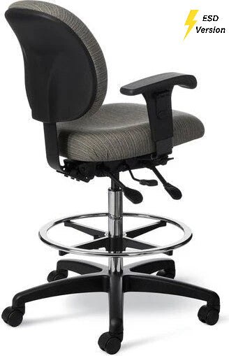 OM Seating - EF45-3 - Office Master Electrostatic Discharge ESD Healthcare Lab Stool (Fabric)
