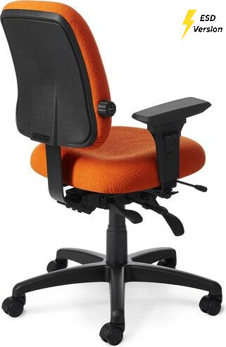 OM Seating - EF74-3 - Office Master Electrostatic Discharge ESD Multi Function Ergonomic Chair (Fabric)
