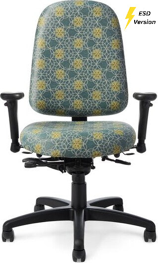OM Seating - EF77 - Office Master Electrostatic Discharge ESD High Back Ergonomic Chair (Fabric)