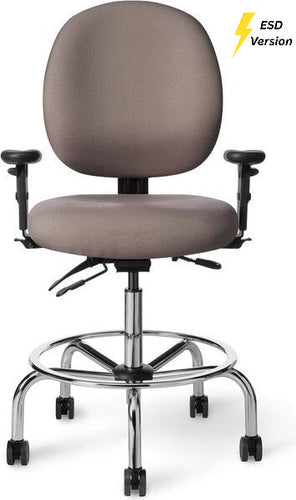 OM Seating - EFCLS57D - Office Master Electrostatic Discharge ESD Healthcare Lab Stool (Fabric)