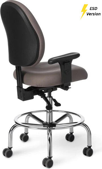 OM Seating - EFCLS57D-3 - Office Master Electrostatic Discharge ESD Healthcare Lab Stool (Fabric)