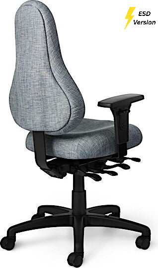 OM Seating - EFDB74-3 - Office Master Electrostatic Discharge ESD Multi Function Ergonomic Chair (Fabric)