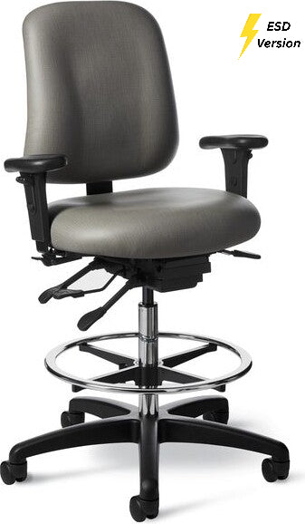 OM Seating - EFIU73-2 - Office Master Electrostatic Discharge ESD Multi Function Lab Stool (Fabric)