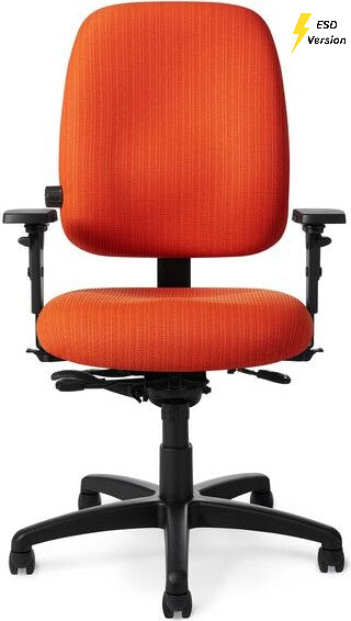 OM Seating - EV78 - Office Master Electrostatic Discharge ESD High Back Ergonomic Chair (Vinyl)