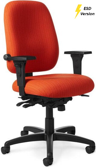 OM Seating - EV78-2 - Office Master Electrostatic Discharge ESD High Back Ergonomic Chair (Vinyl)