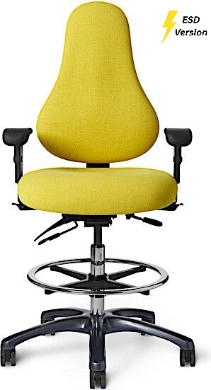 OM Seating - EVDB56 - Office Master Electrostatic Discharge ESD Ergonomic Lab Stool (Vinyl)
