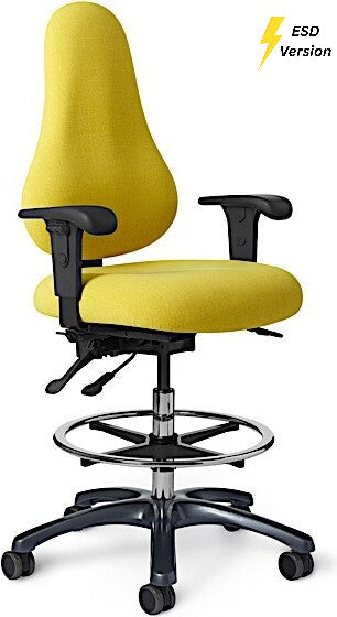 OM Seating - EVDB56-2 - Office Master Electrostatic Discharge ESD Ergonomic Lab Stool (Vinyl)