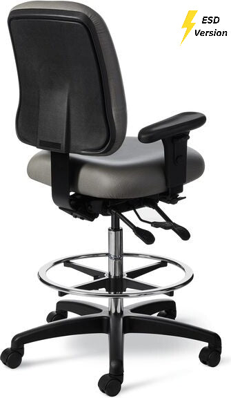 OM Seating - EVIU73-3 - Office Master Electrostatic Discharge ESD Multi Function Lab Stool (Vinyl)
