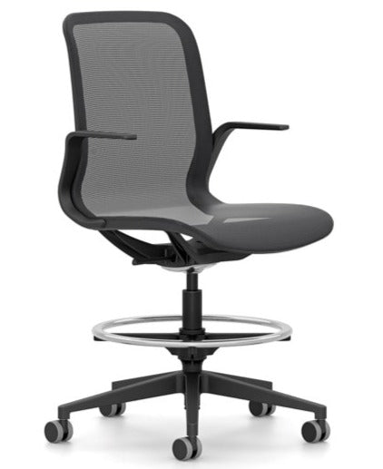 OM Seating - LN5-TS-2 - Office Master Lorien Mid-Back Task Stool