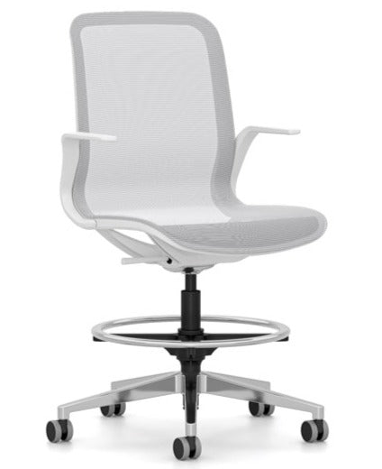OM Seating - LN5-TS-3 - Office Master Lorien Mid-Back Task Stool