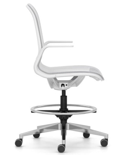 OM Seating - LN5-TS-5 - Office Master Lorien Mid-Back Task Stool