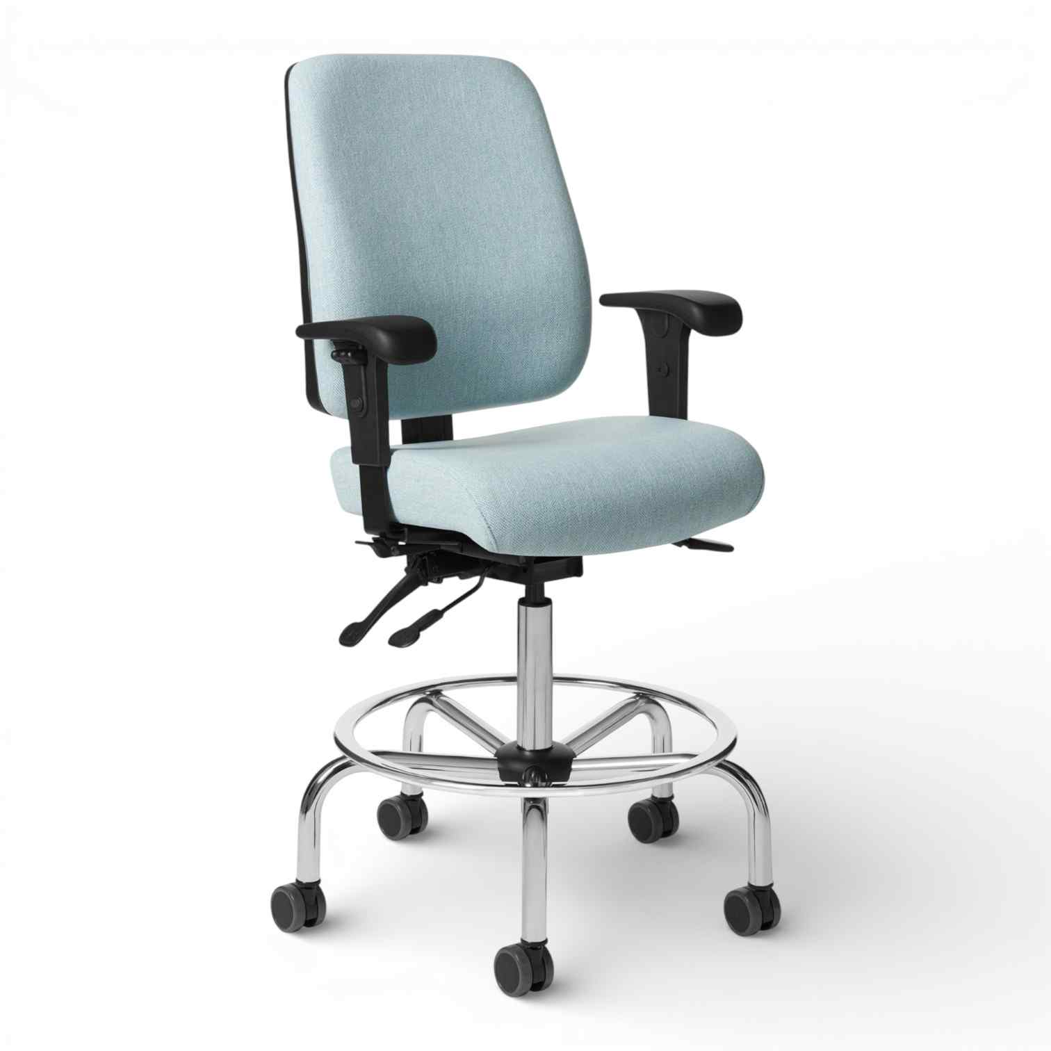 OM Seating - AF413-2 - Office Master Affirm Cushioned Back Ergonomic Stool