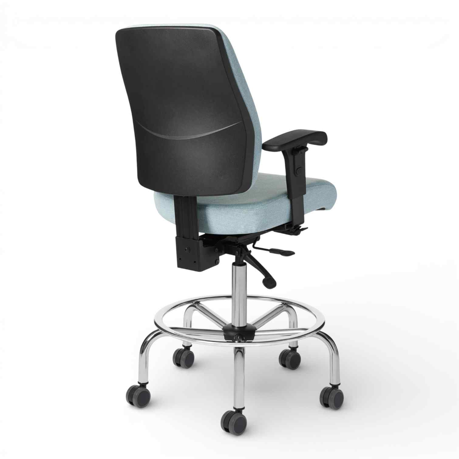 OM Seating - AF413-3 - Office Master Affirm Cushioned Back Ergonomic Stool