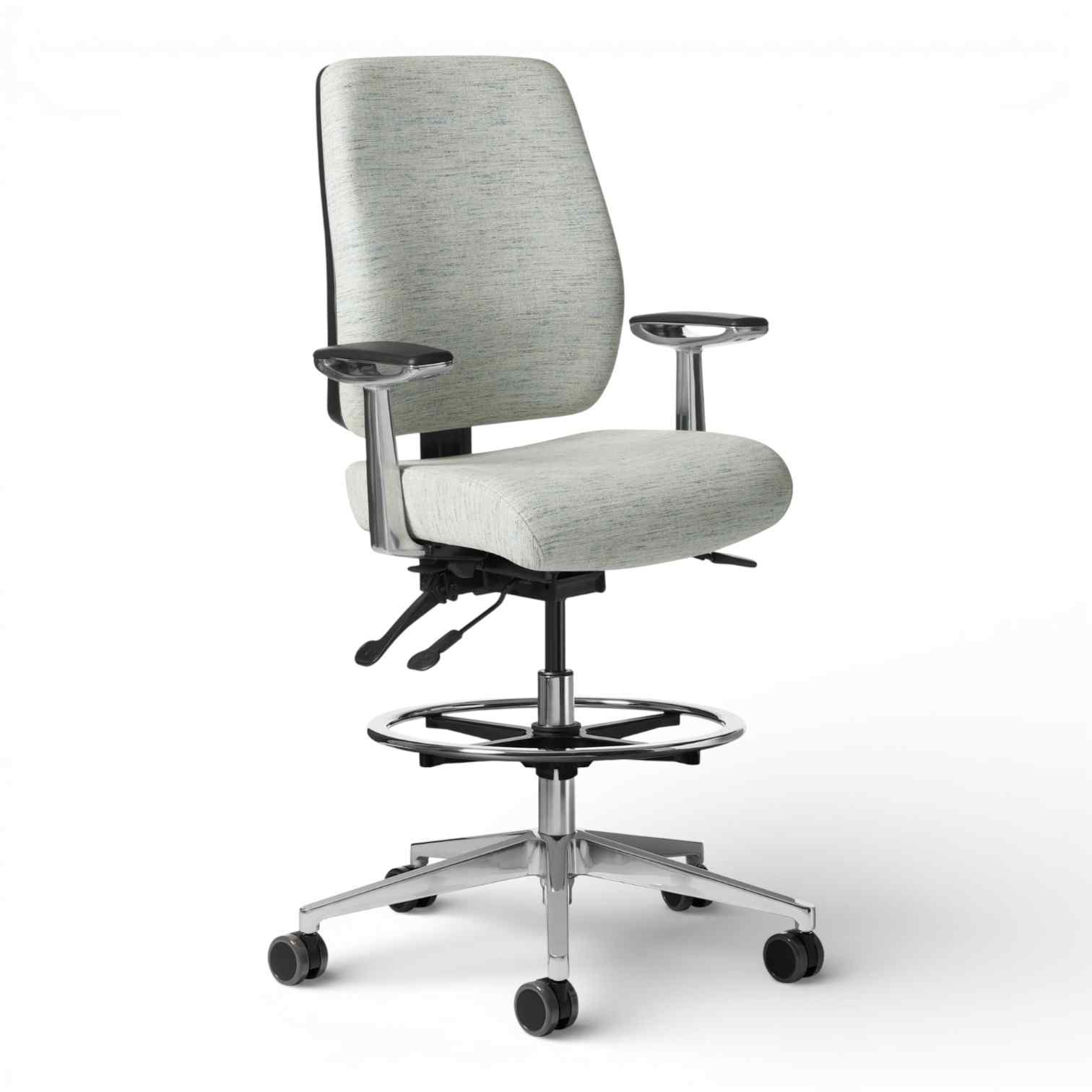 OM Seating - AF415-2 - Office Master Affirm Cushioned Back Ergonomic Stool