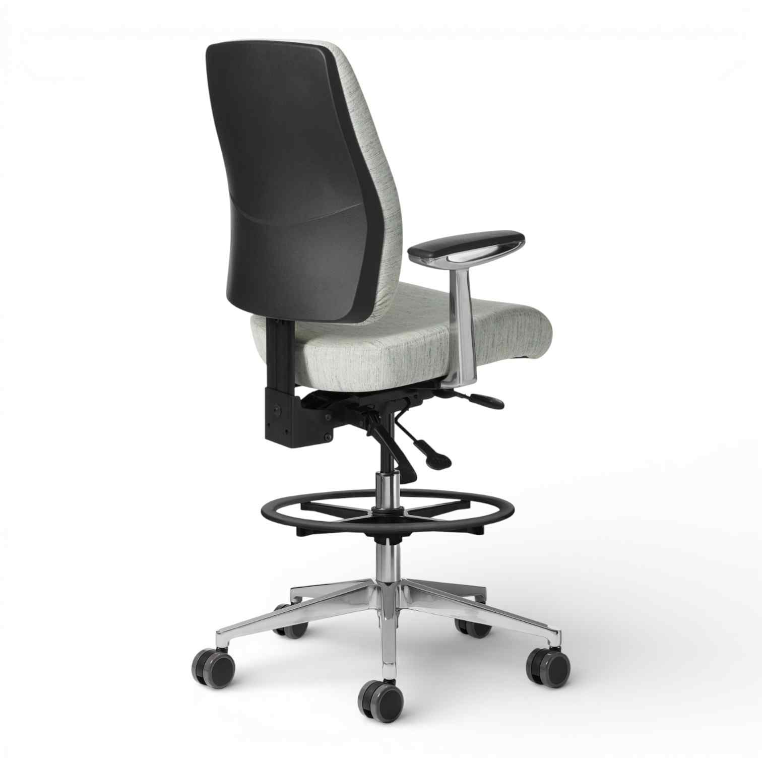 OM Seating - AF415-5 - Office Master Affirm Cushioned Back Ergonomic Stool