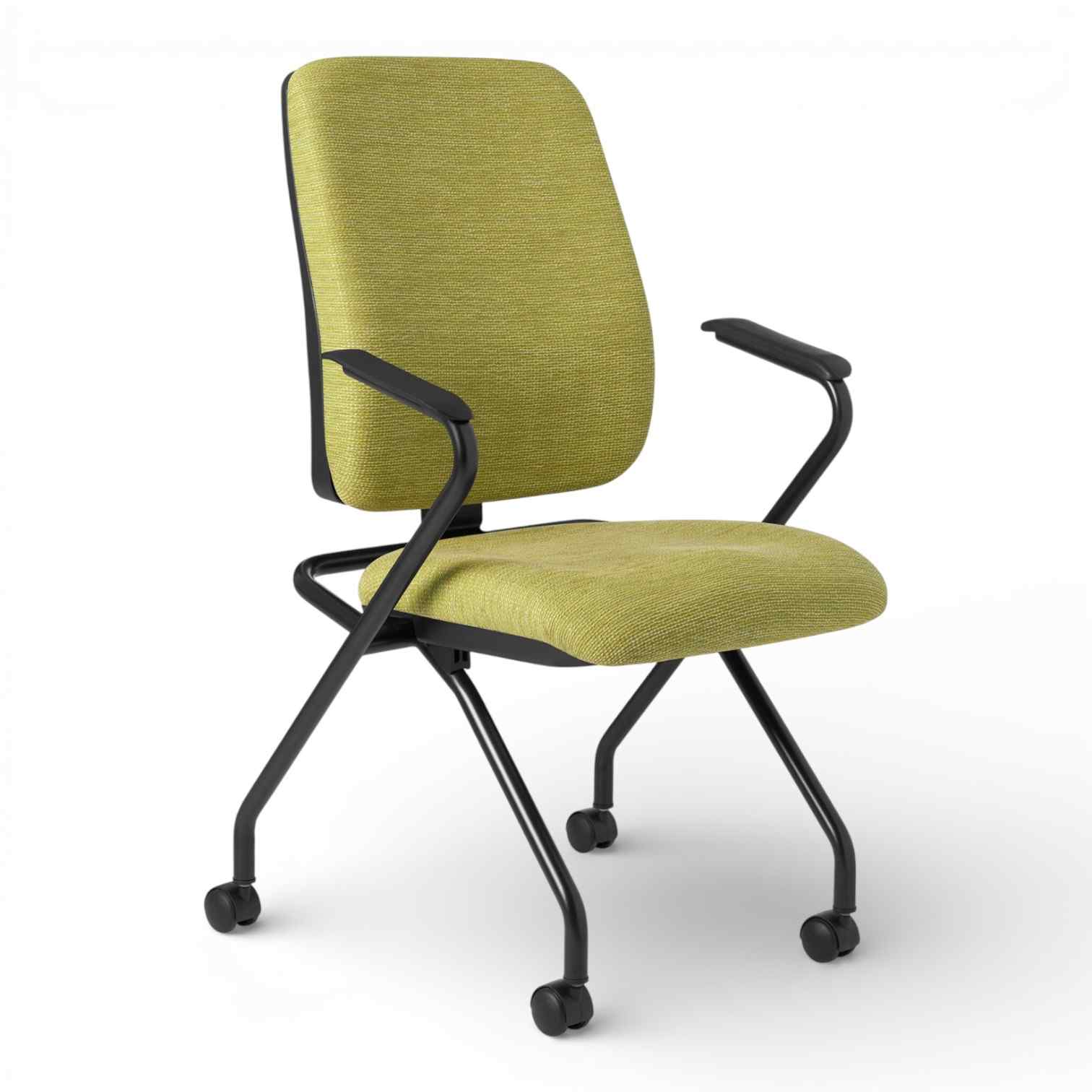 OM Seating - AF470N-2 - Office Master Affirm Fixed Arms Cushioned Back Ergonomic Side Chair