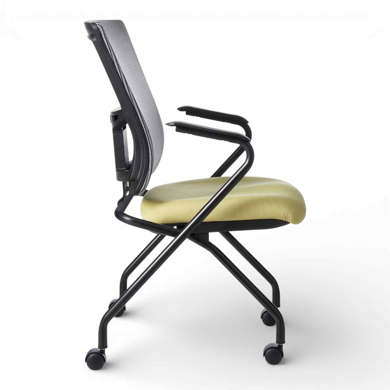 OM Seating - AF570N-2 - Office Master Affirm Mid Back Ergonomic Office Guest Chair with Fixed Arms