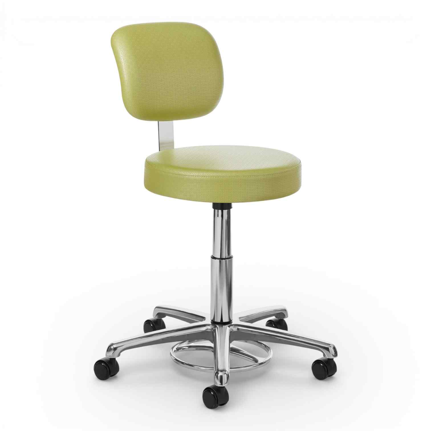OM Seating - CL15-2 - Office Master Classic Professional Lab and Healthcare Stool with Back Rest