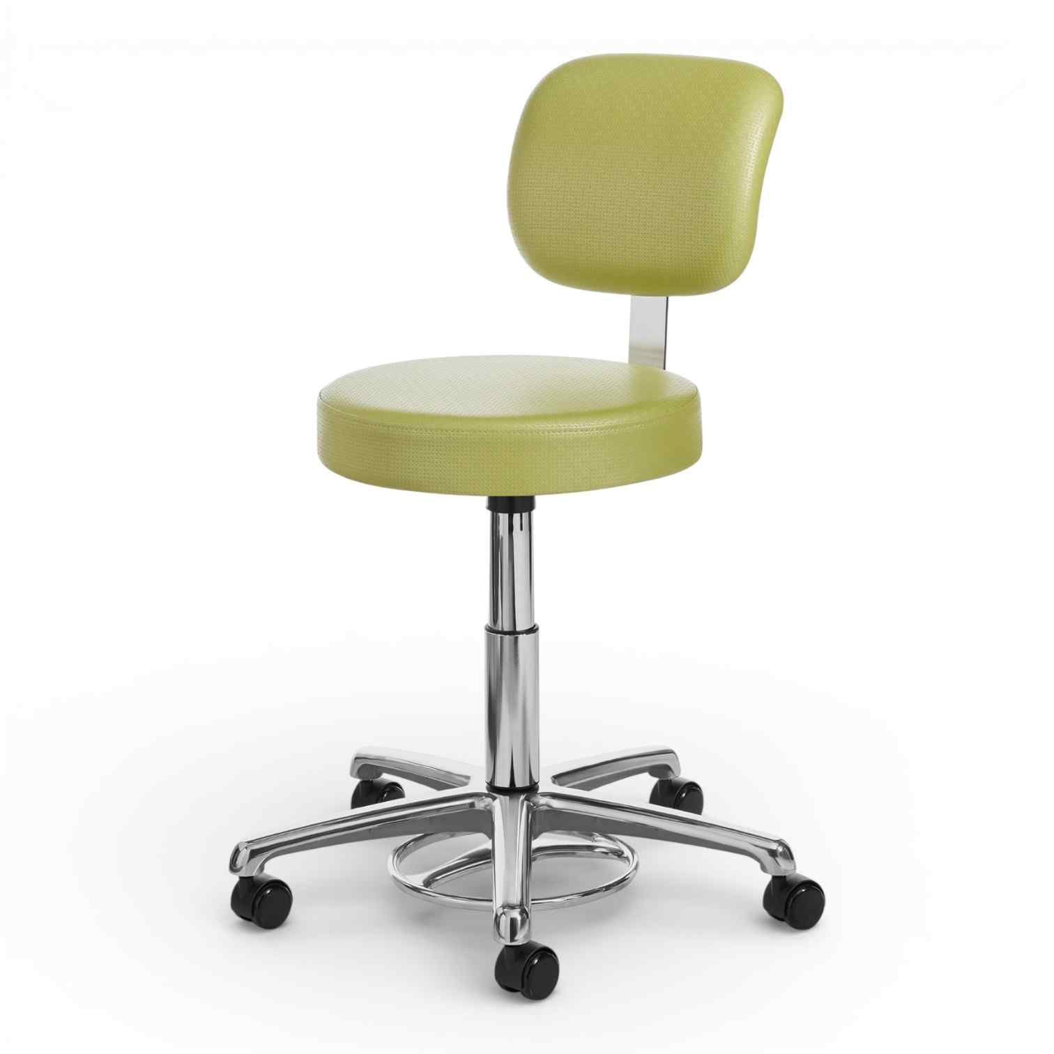 OM Seating - CL15-3 - Office Master Classic Professional Lab and Healthcare Stool with Back Rest