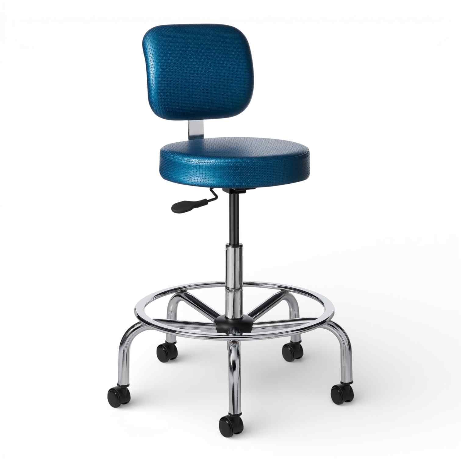 OM Seating - CL35-2 - Office Master Classic Professional Lab and Healthcare Stool with Back Rest