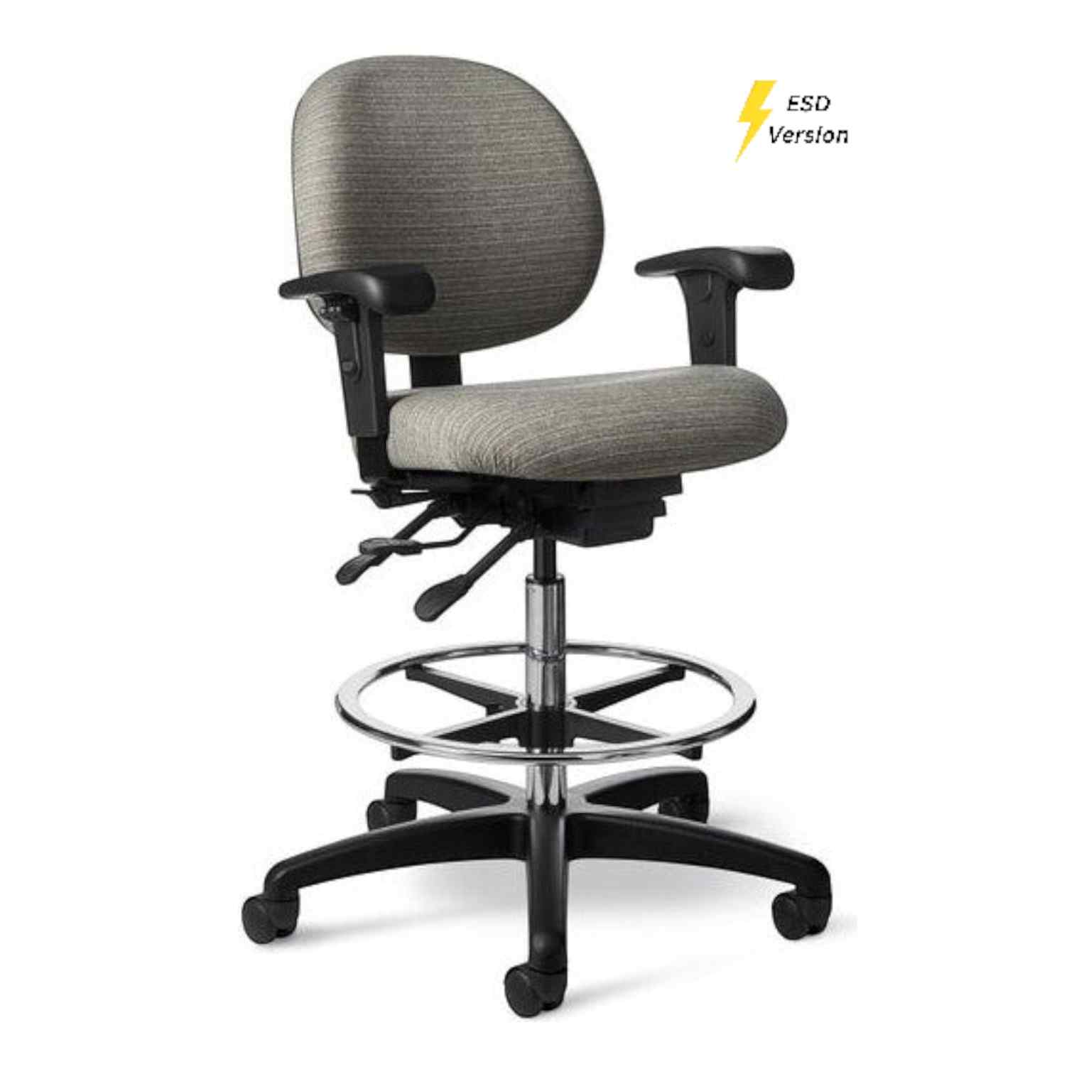 OM Seating - EF45-2 - Office Master Electrostatic Discharge ESD Healthcare Lab Stool (Fabric)
