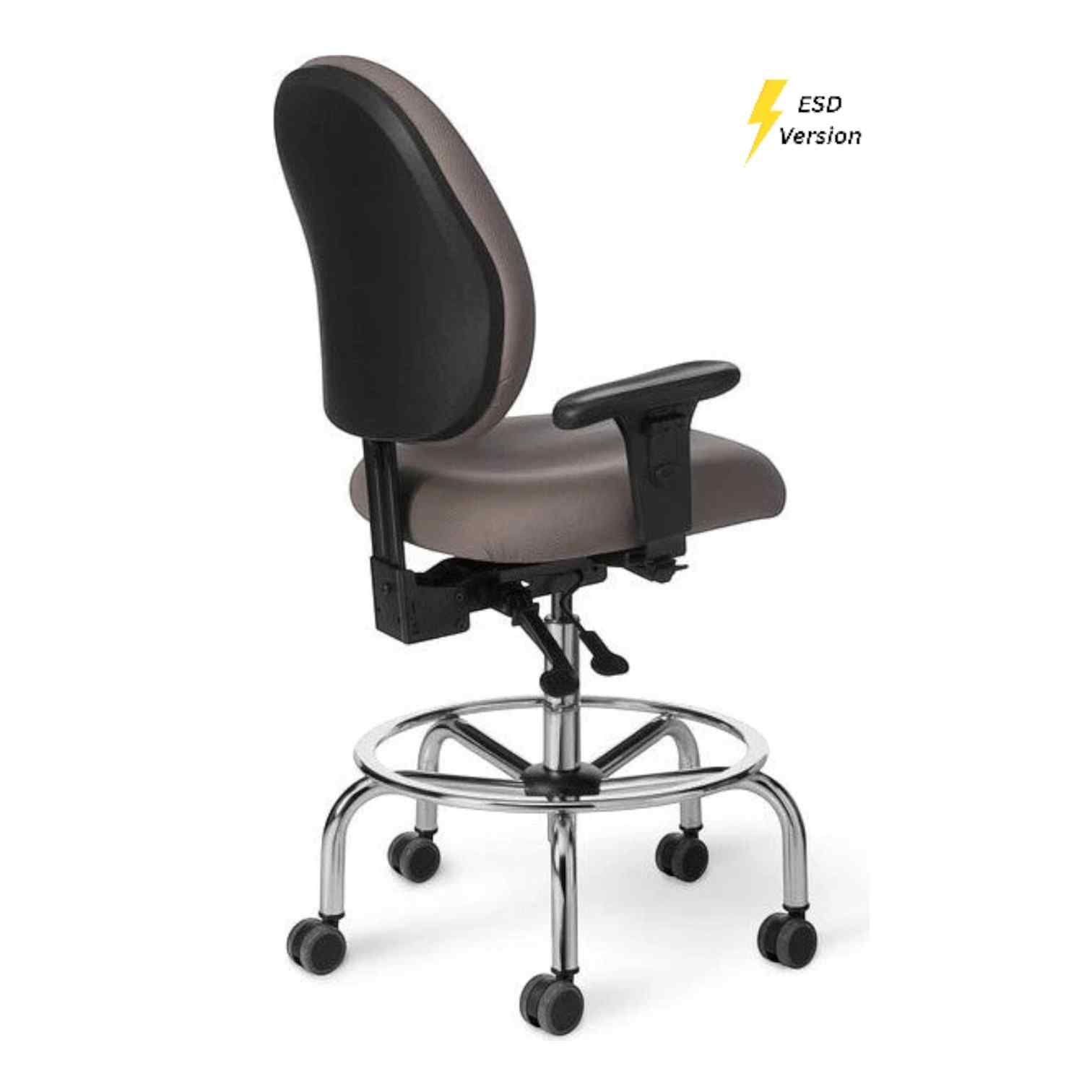OM Seating - EFCLS57D-3 - Office Master Electrostatic Discharge ESD Healthcare Lab Stool (Fabric)