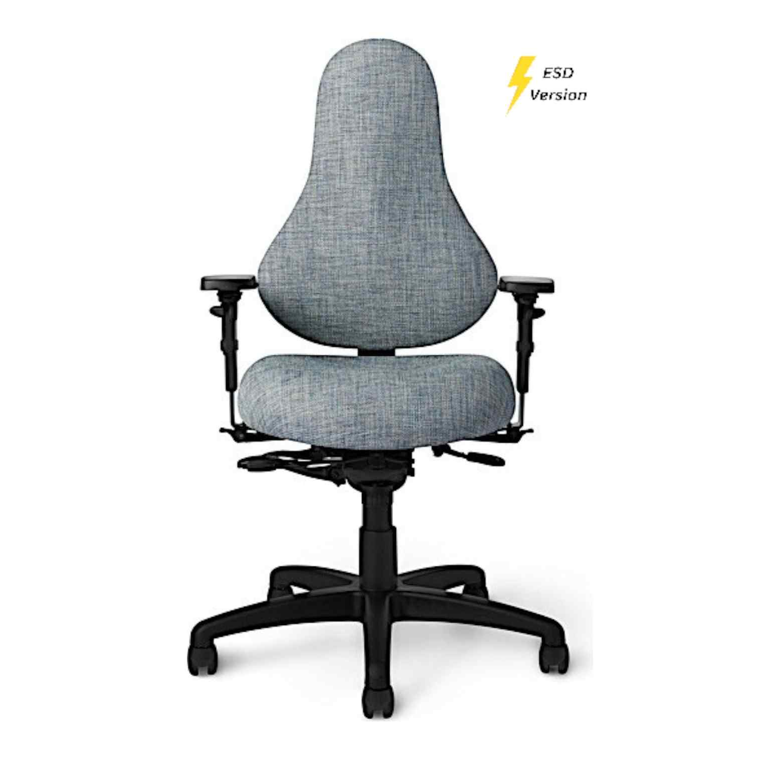 OM Seating - EFDB74 - Office Master Electrostatic Discharge ESD Multi Function Ergonomic Chair (Fabric)