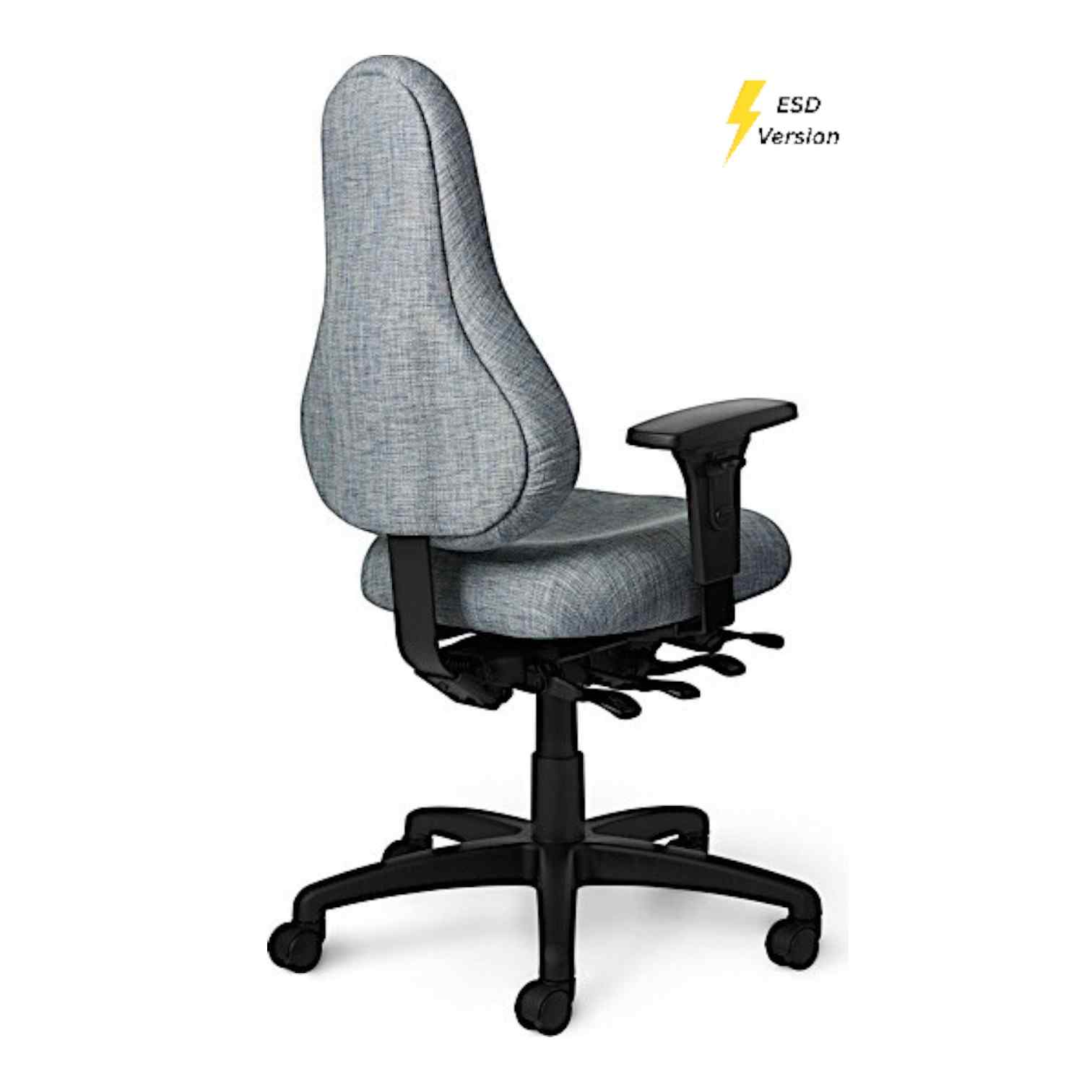 OM Seating - EFDB74-3 - Office Master Electrostatic Discharge ESD Multi Function Ergonomic Chair (Fabric)