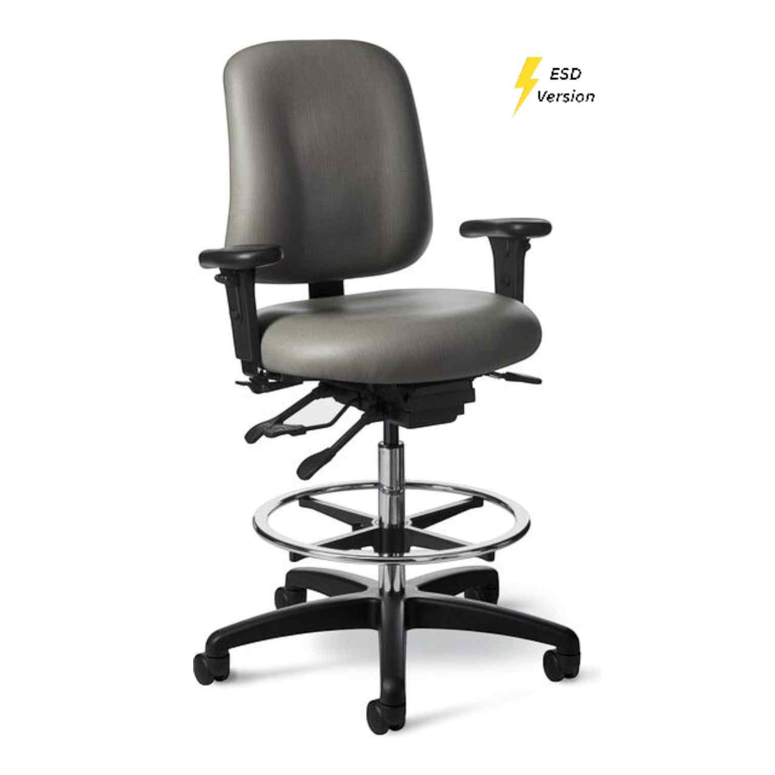 OM Seating - EFIU73-2 - Office Master Electrostatic Discharge ESD Multi Function Lab Stool (Fabric)