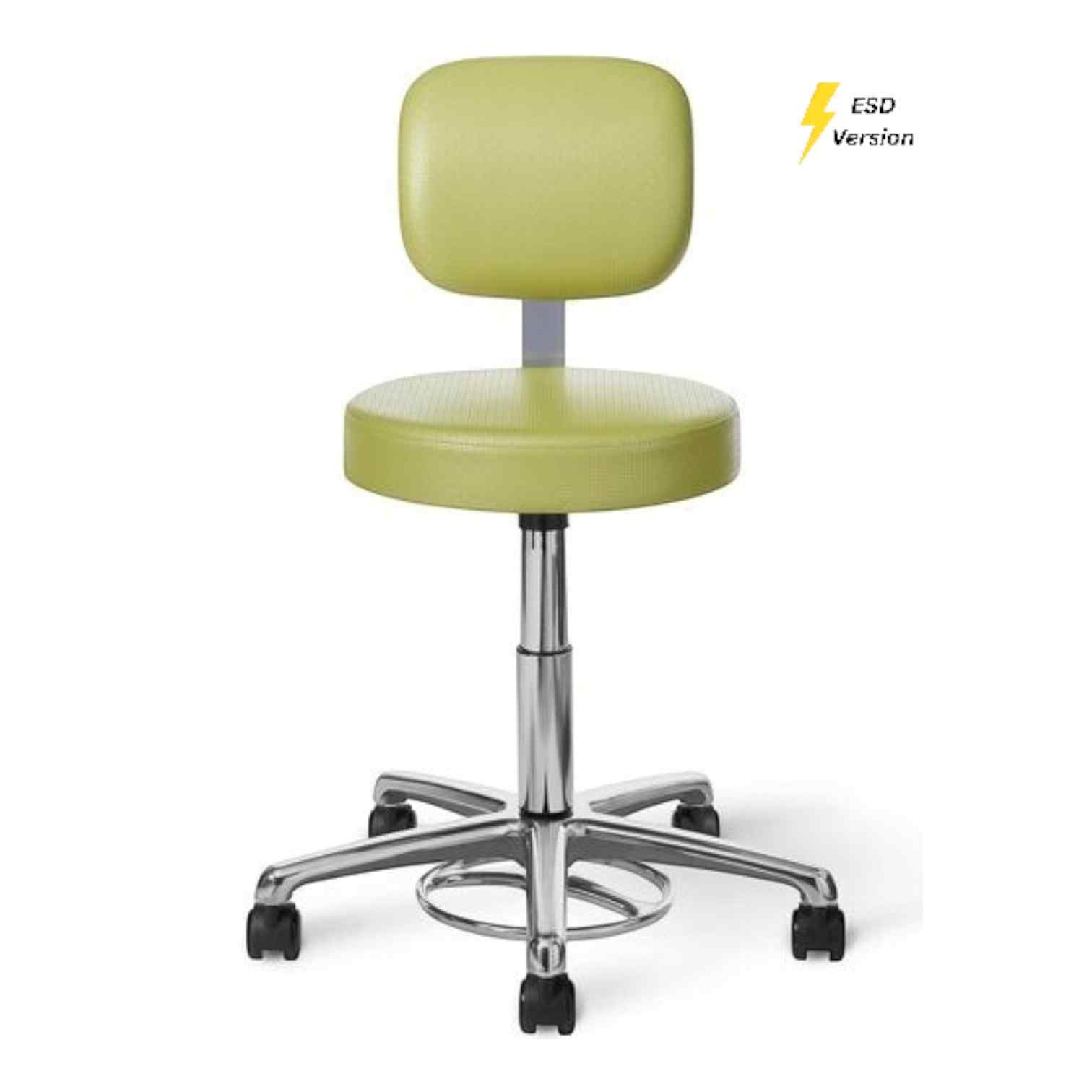 OM Seating - EV15 - Office Master Electrostatic Discharge ESD Healthcare Exam Stool (Vinyl)