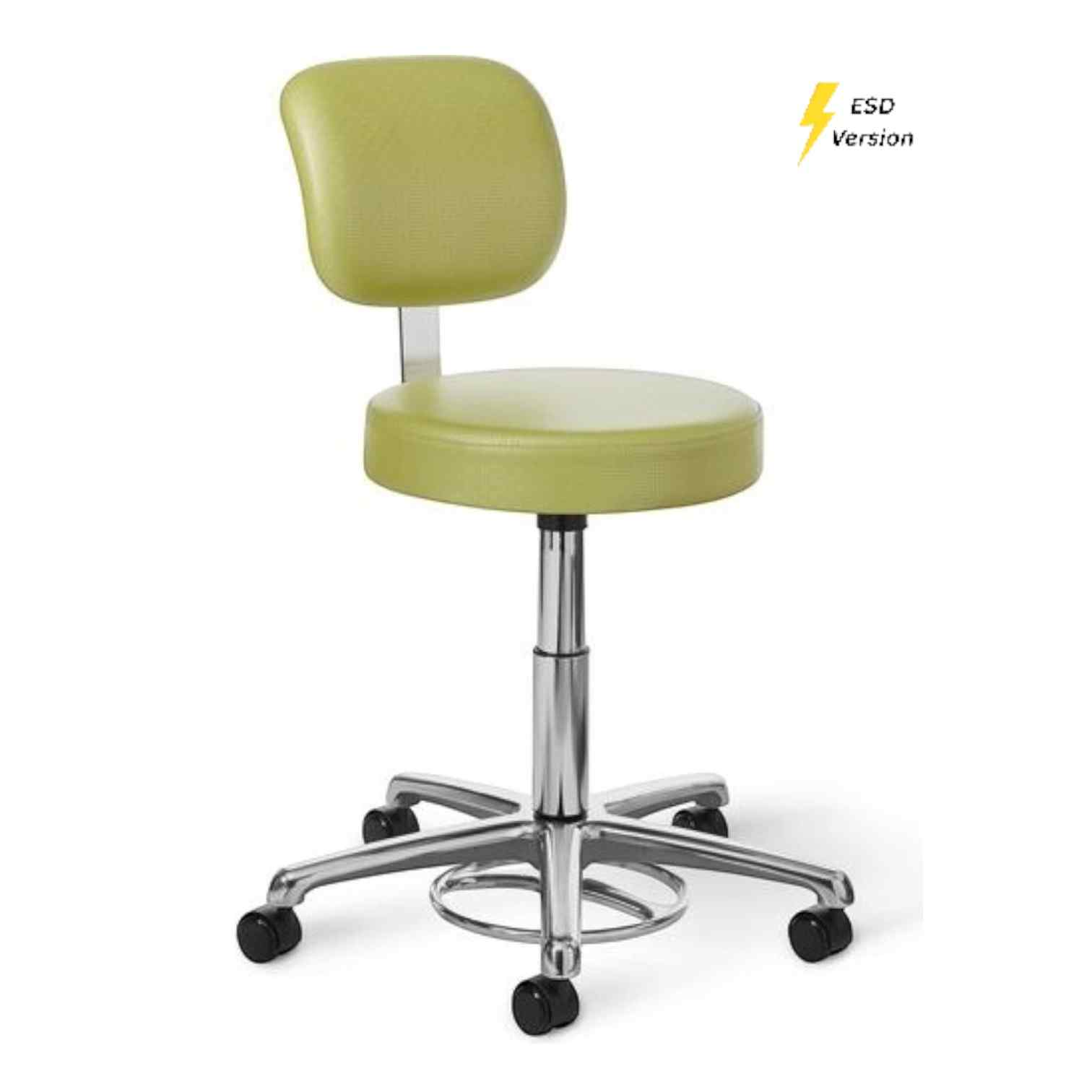OM Seating - EV15-2 - Office Master Electrostatic Discharge ESD Healthcare Exam Stool (Vinyl)